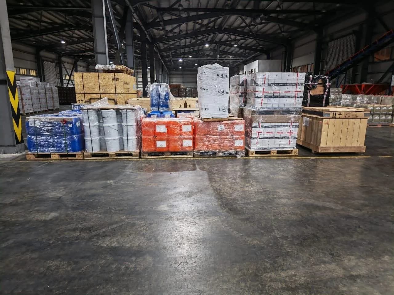 Carico pallettizzato consolidato in magazzino